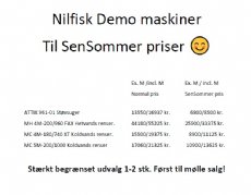 salg af Nilfisk Demo maskiner